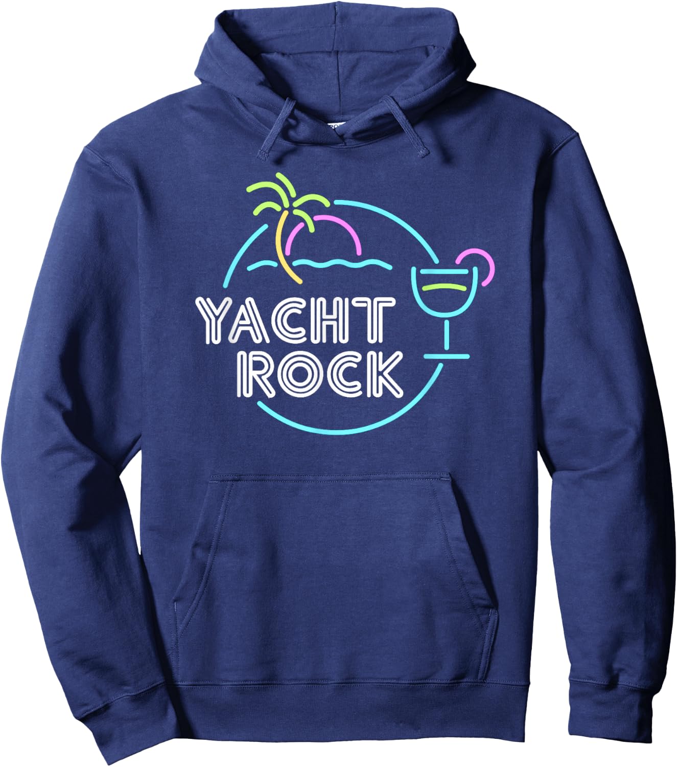Faded Cocktail Hour Yacht Rock Hoodie - Hoodie | Navy