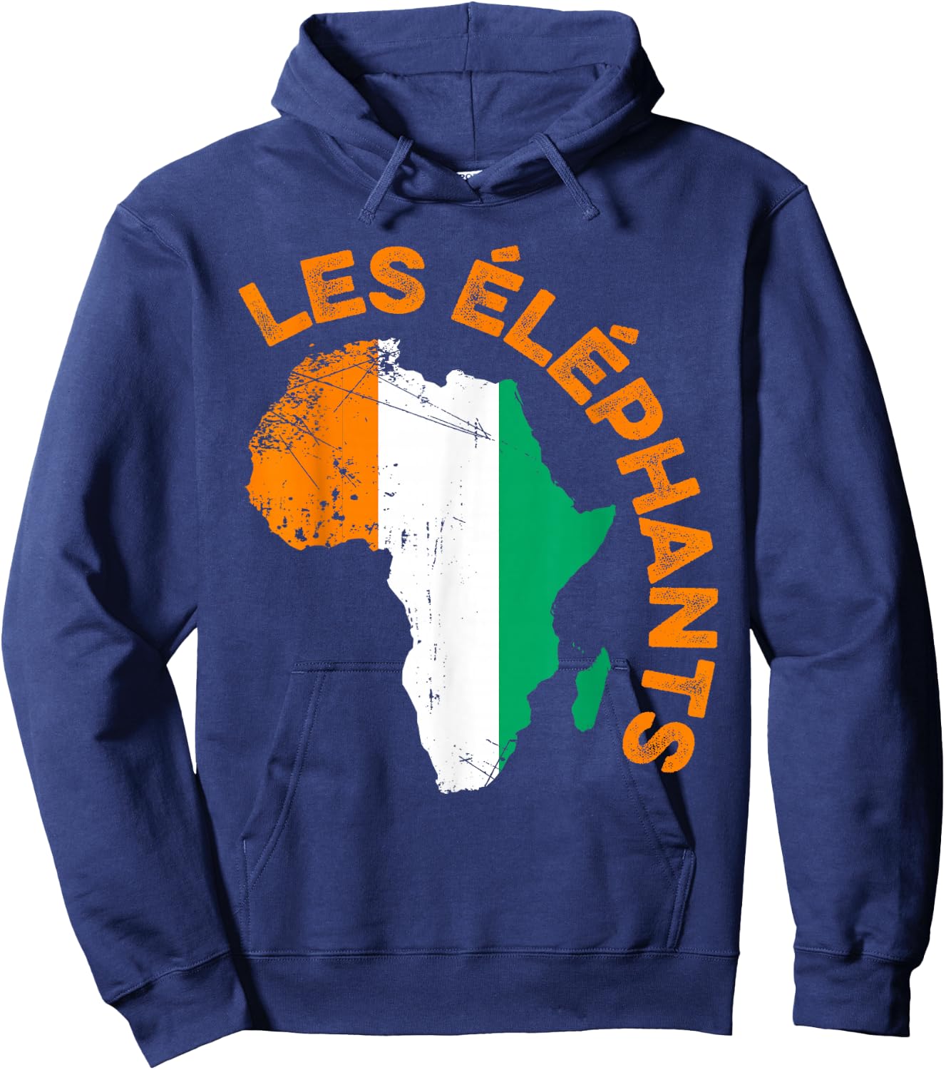 Les Elephants Cote d'Ivoire Soccer Hoodie - Hoodie | Navy