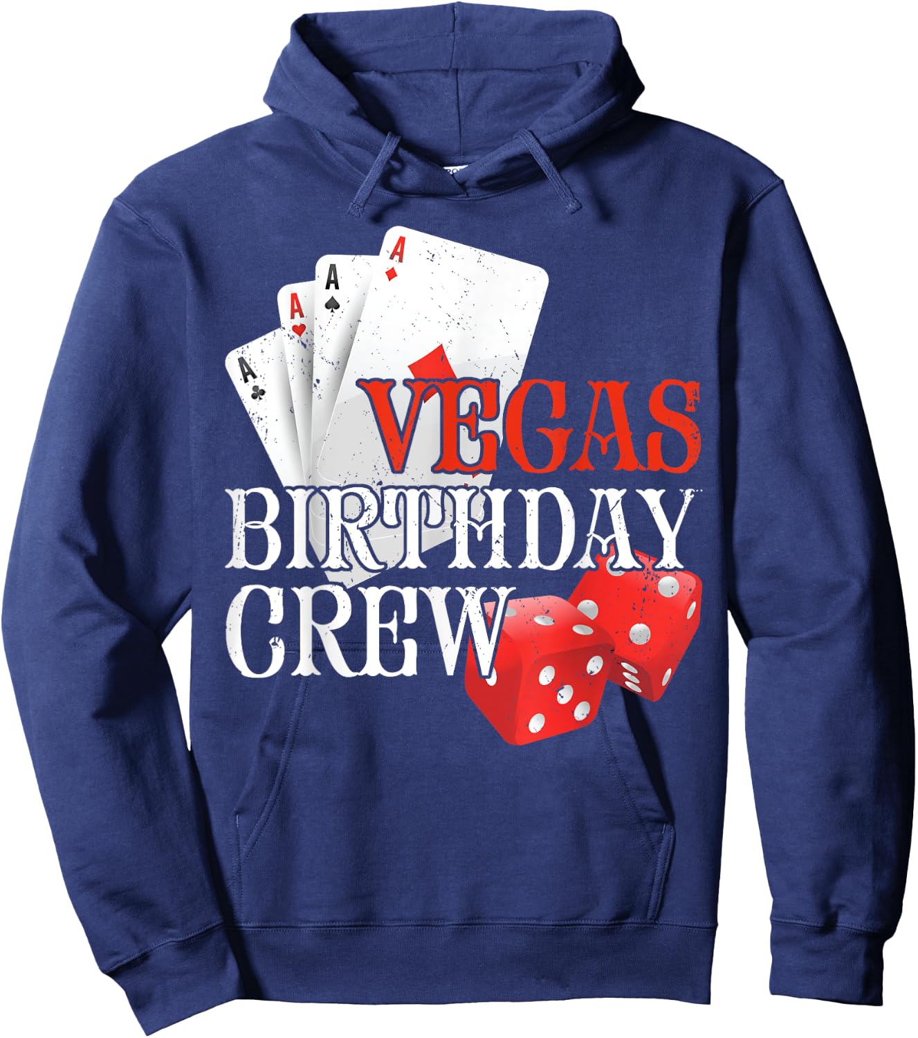 Casino Themed Vegas Birthday Crew Fun Hoodie - Hoodie | Navy