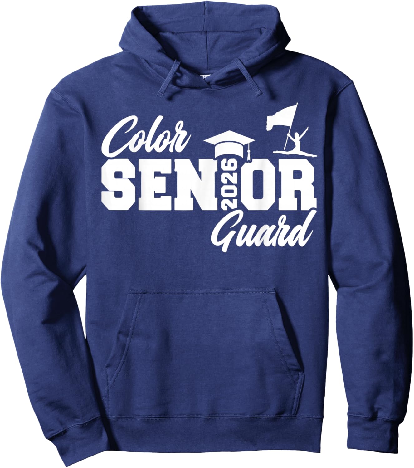 Color Guard Senior 2026 Class of 2026 Senior Color Guard Hoodie - Hoodie | Navy