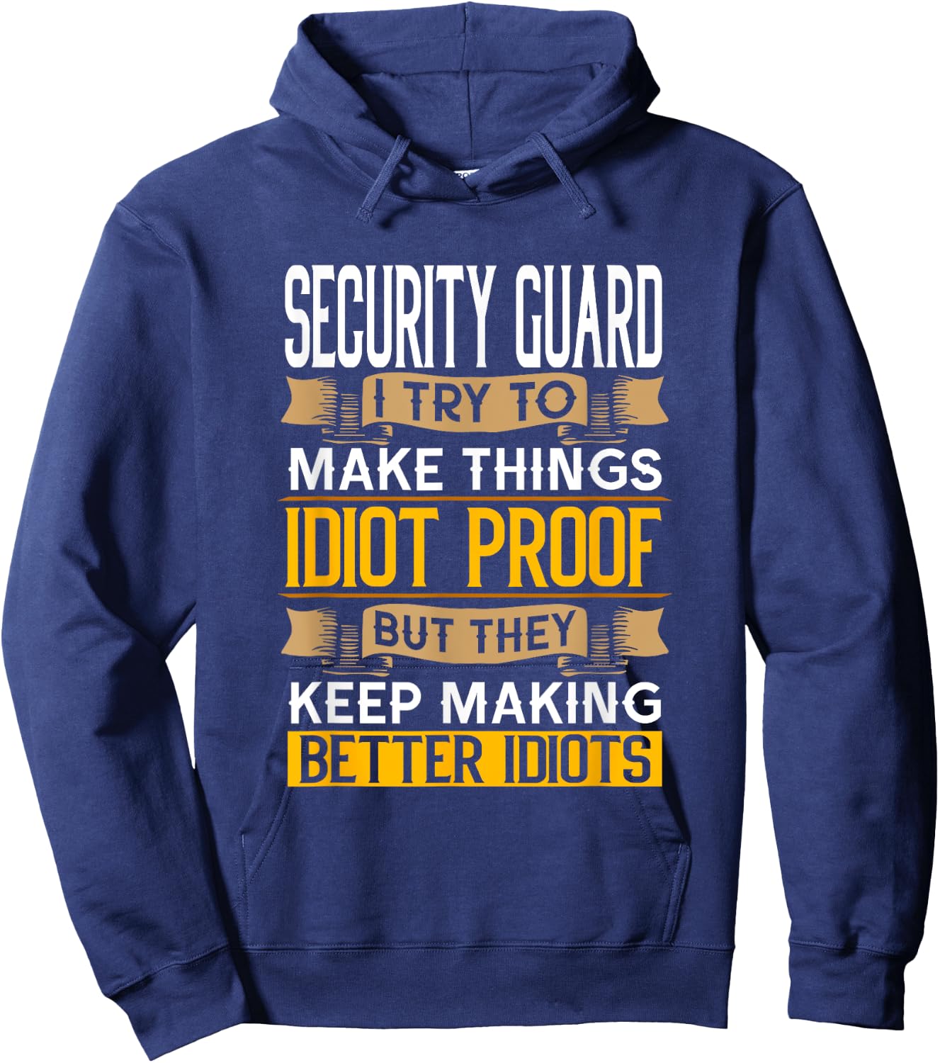 Security Guard Sarcastic Graphic Funny Officer Hoodie - Hoodie | Navy