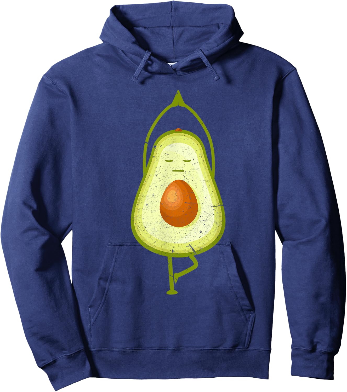 Avocado Yoga Funny Namaste Meditation Vegan Hoodie - Hoodie | Navy