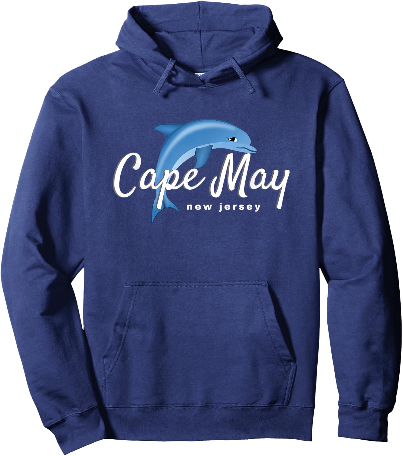 Cape May NJ , Cape May Dolphin Beach Shirt Hoodie - Hoodie | Navy