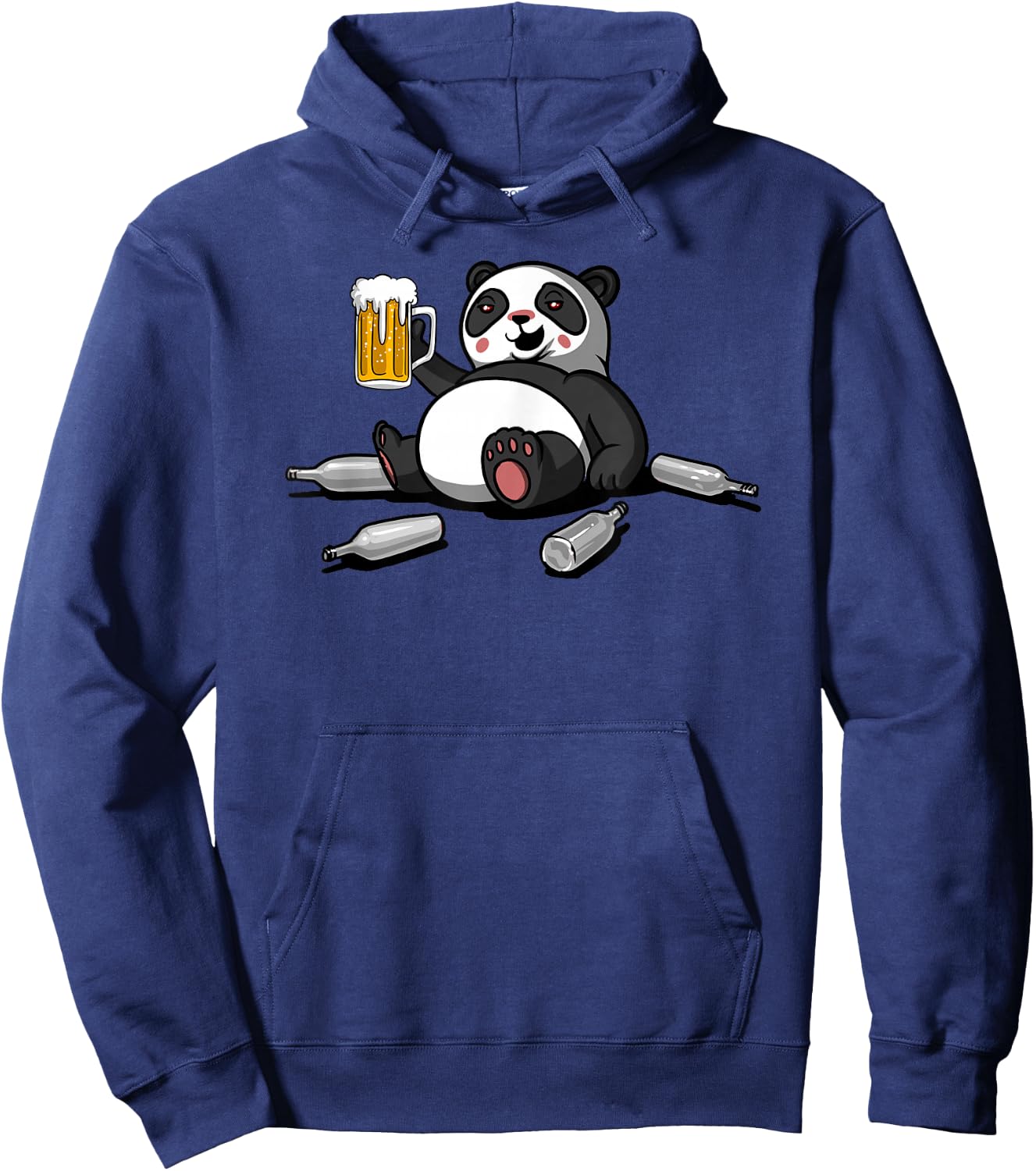 Panda Bear Beer Drinking Party Celebration Funny Beer Lover Hoodie - Hoodie | Navy