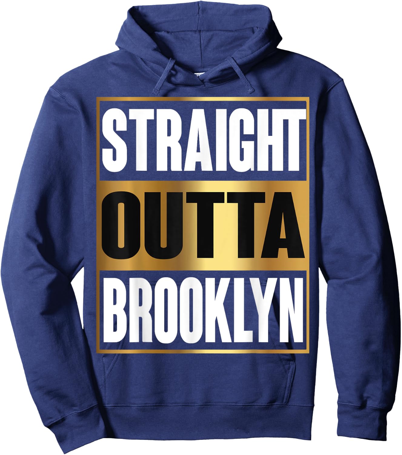 Straight Outta Brooklyn Shirt New York Funny Gift Hoodie - Hoodie | Navy