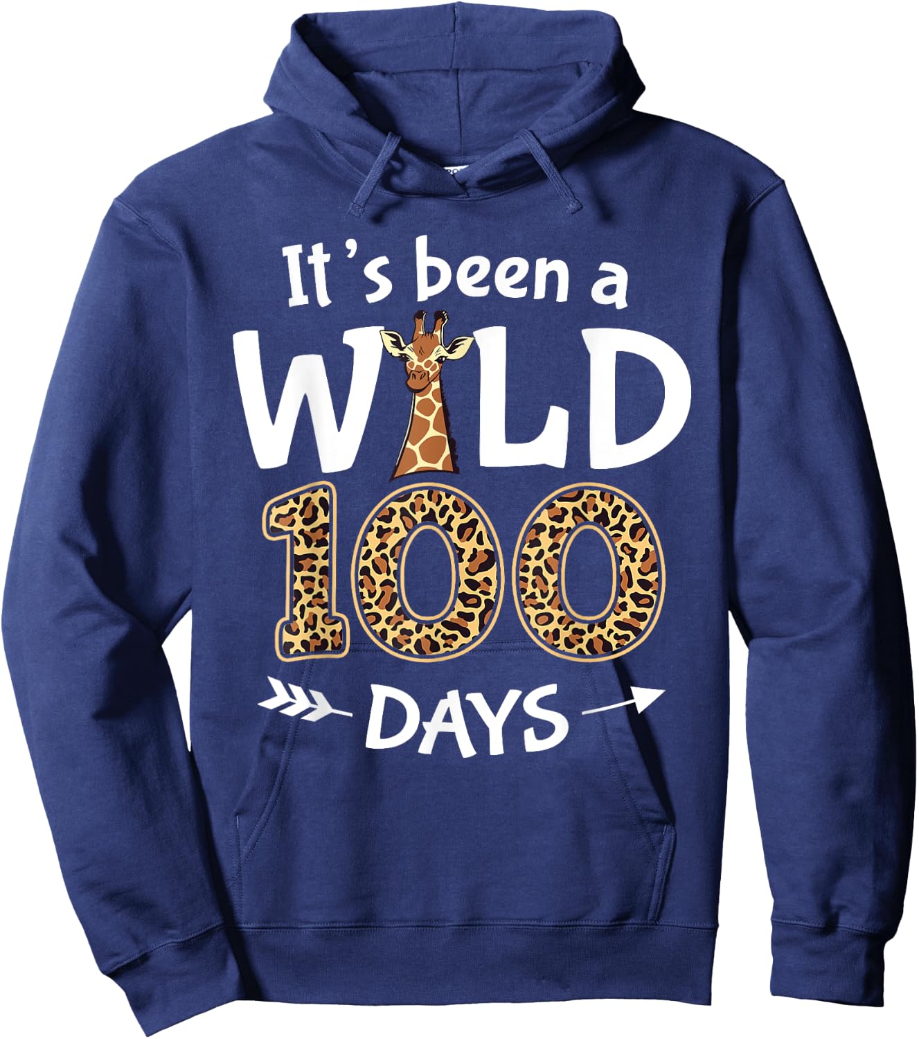 It’s Been a Wild 100 Days School Animal Boys Girls Teacher Hoodie - Hoodie | Navy