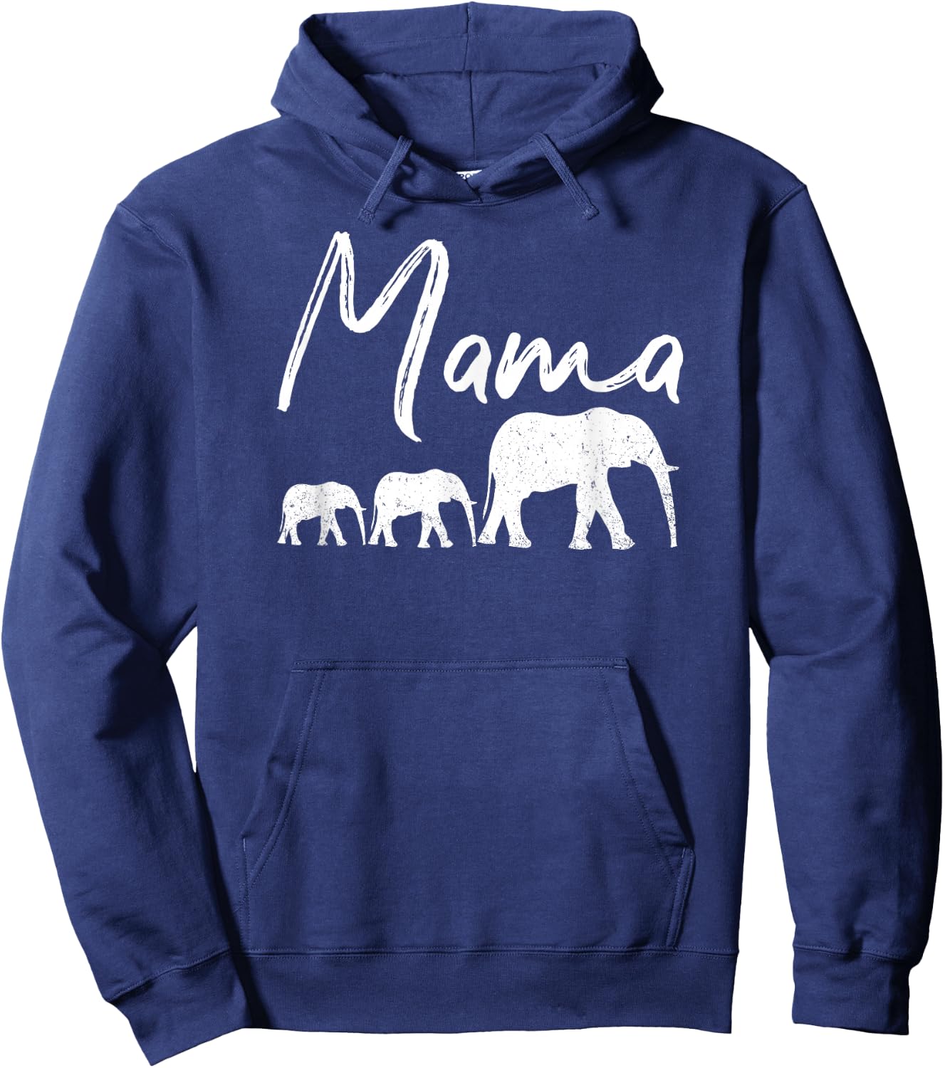 MAMA Shirt ELEPHANT Mother's Day Christmas Mommy Mom Best Hoodie - Hoodie | Navy