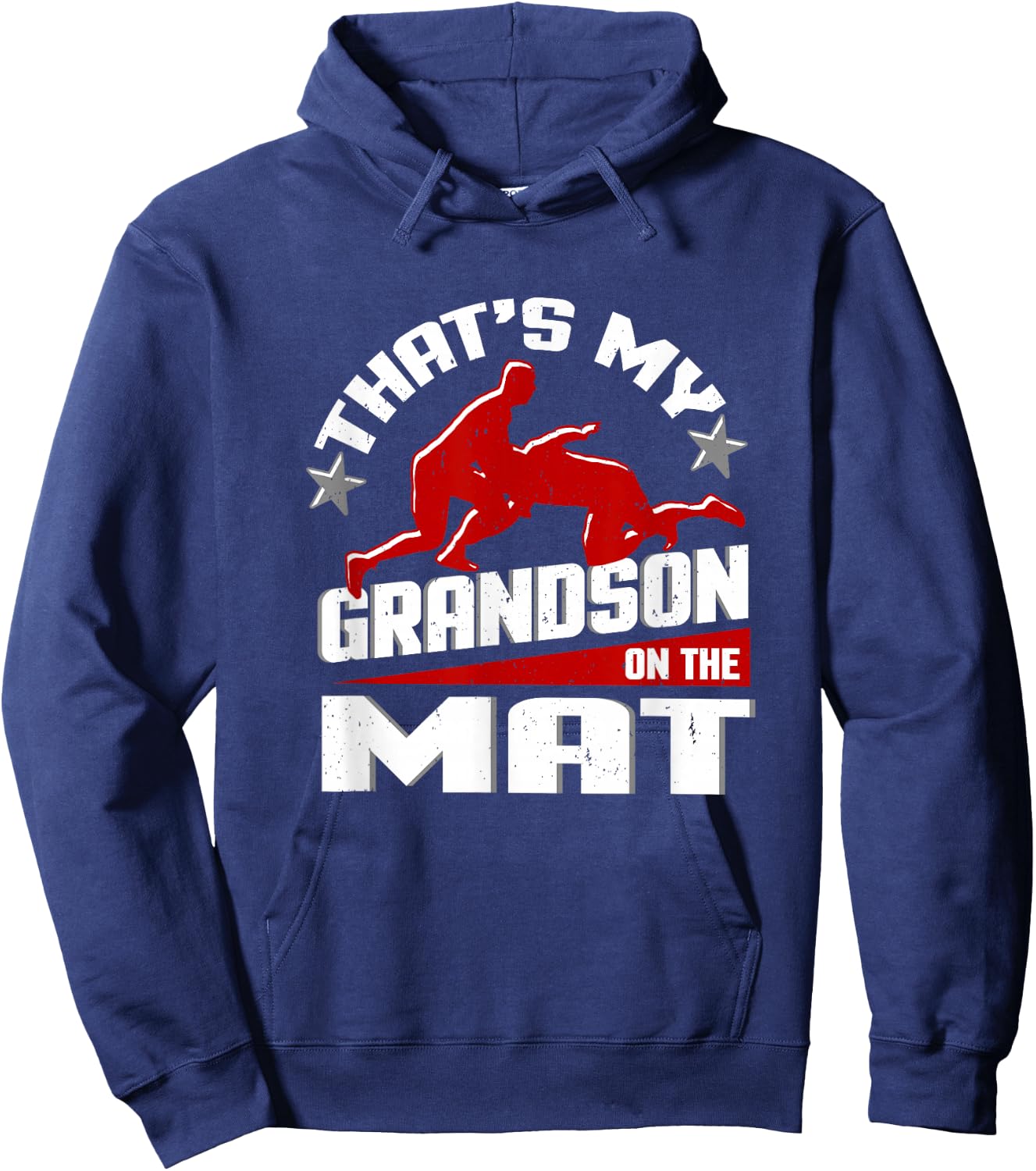 Wrestling Grandma Grandpa Shirt Wrestle Season Gift Hoodie - Hoodie | Navy