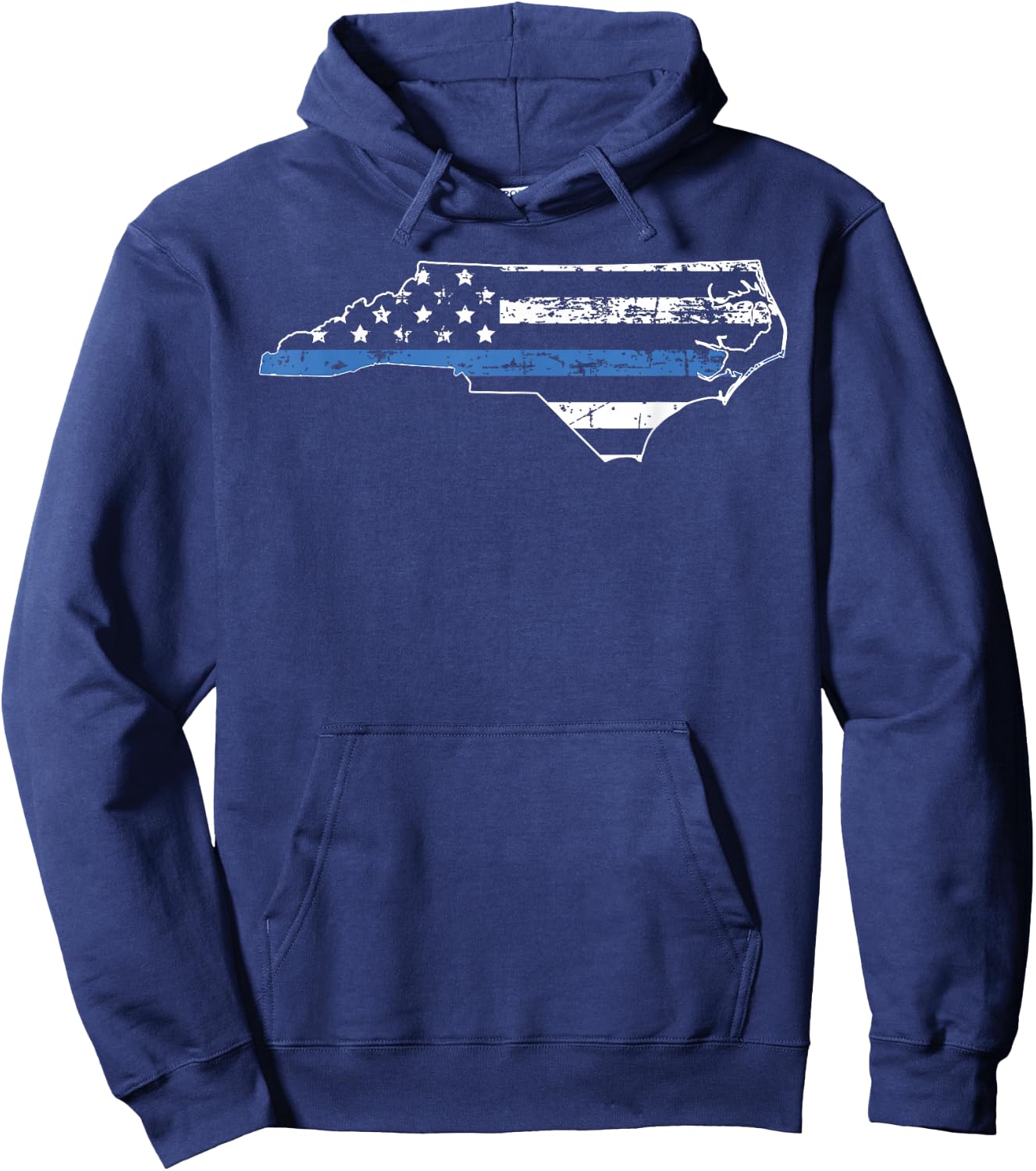 North Carolina Thin Blue Line Law Enforcement T Shirt Hoodie - Hoodie | Navy