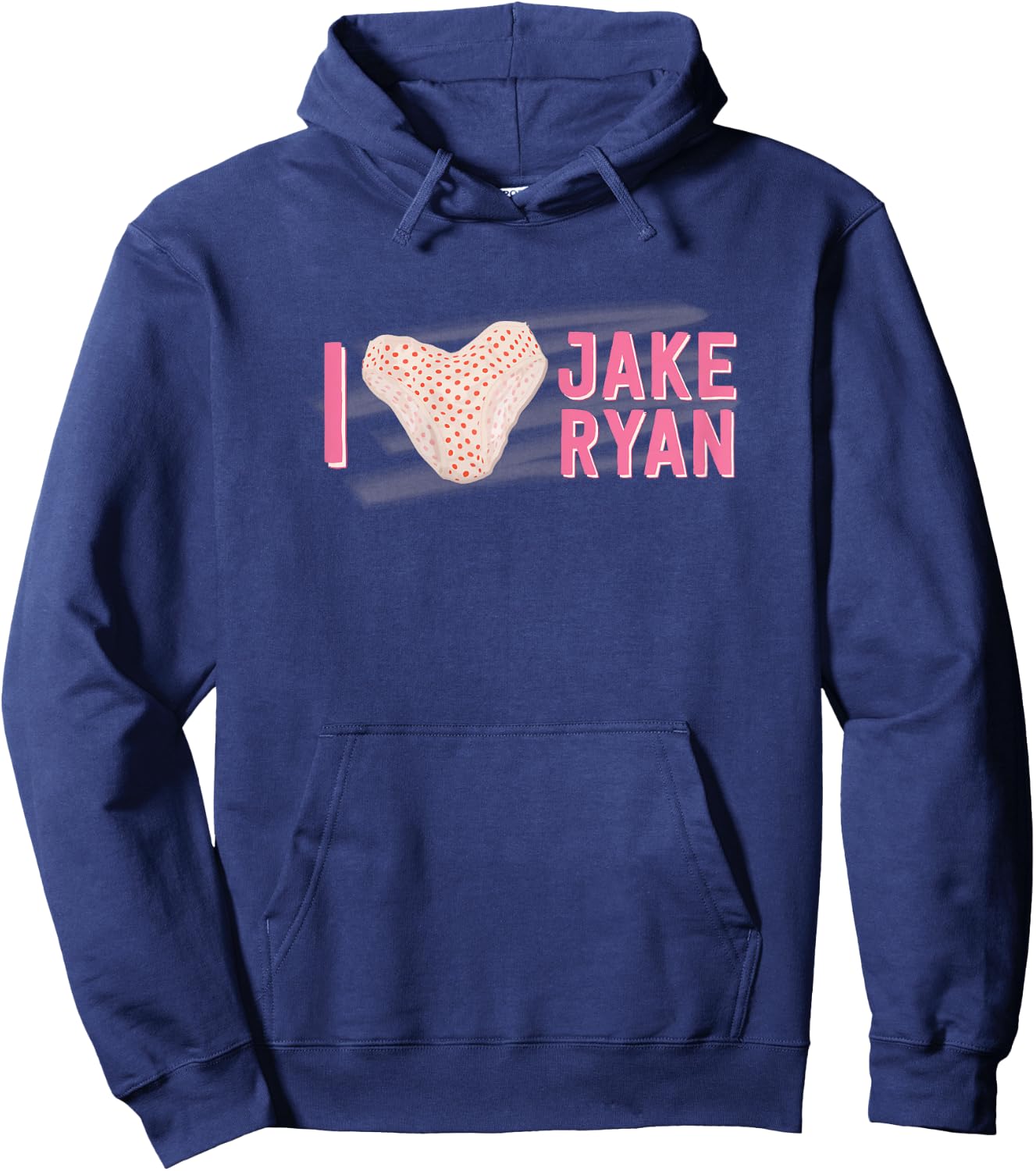 I Love Jake Ryan Panties Design Retro 80's Hoodie - Hoodie | Navy