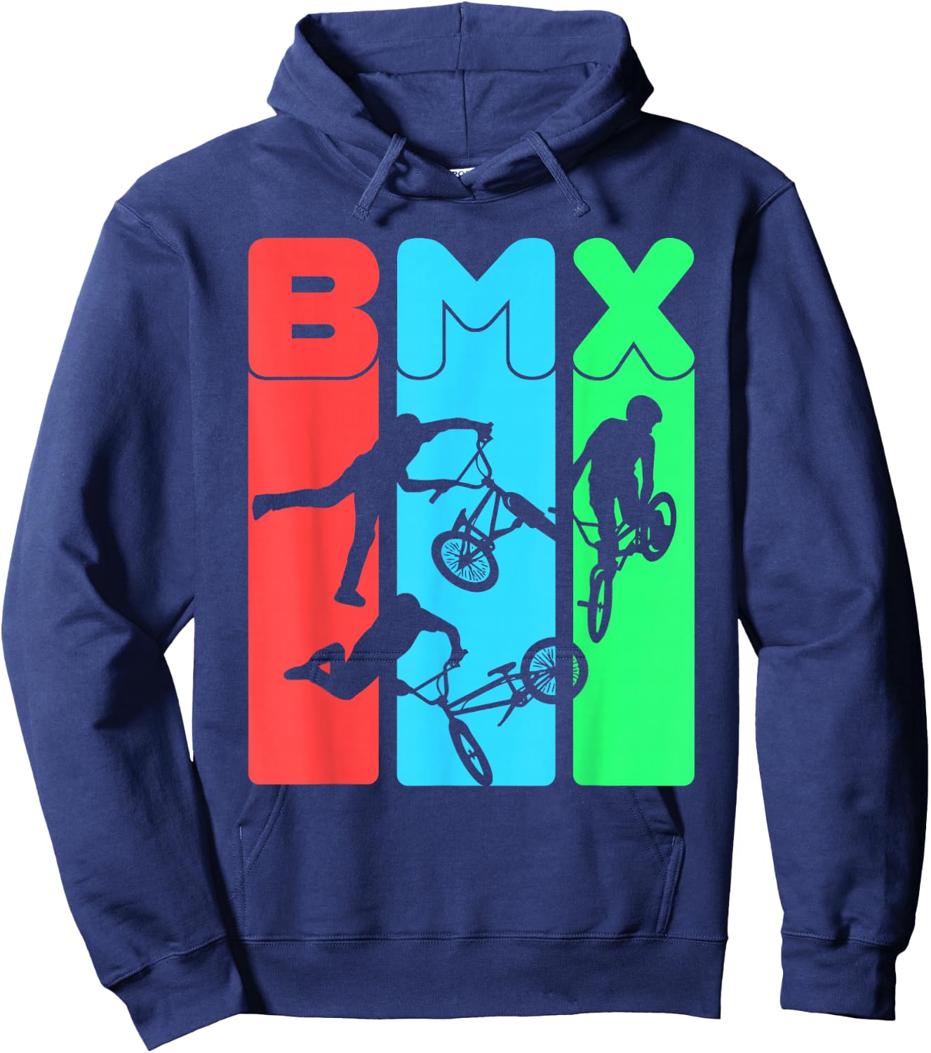Eat Sleep BMX Repeat Bicycle Funny Gift Motocross Hoodie - Hoodie | Navy