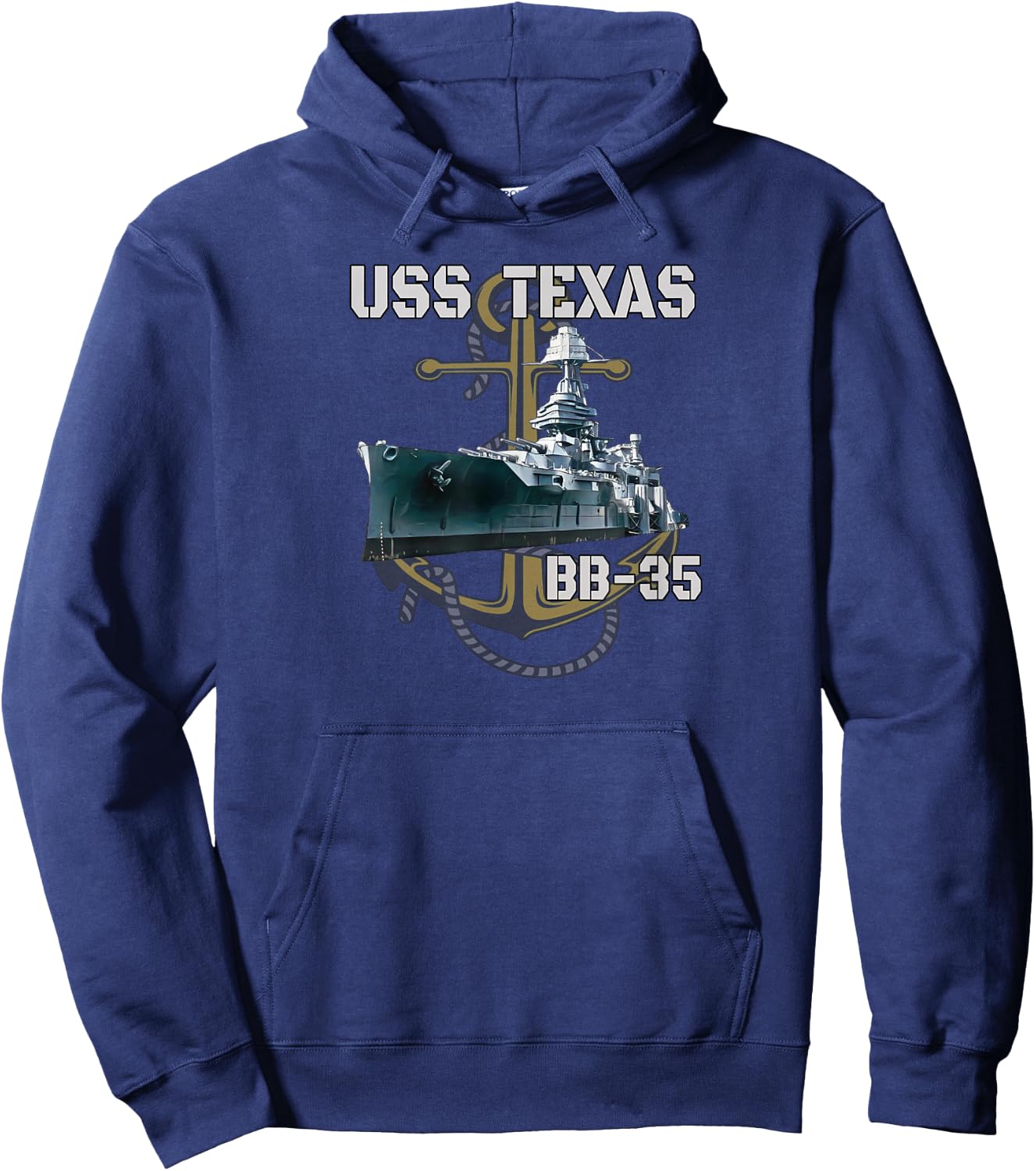 USS Texas BB-35 Battleship American WW1 Warship WW2 Veterans Hoodie - Hoodie | Navy