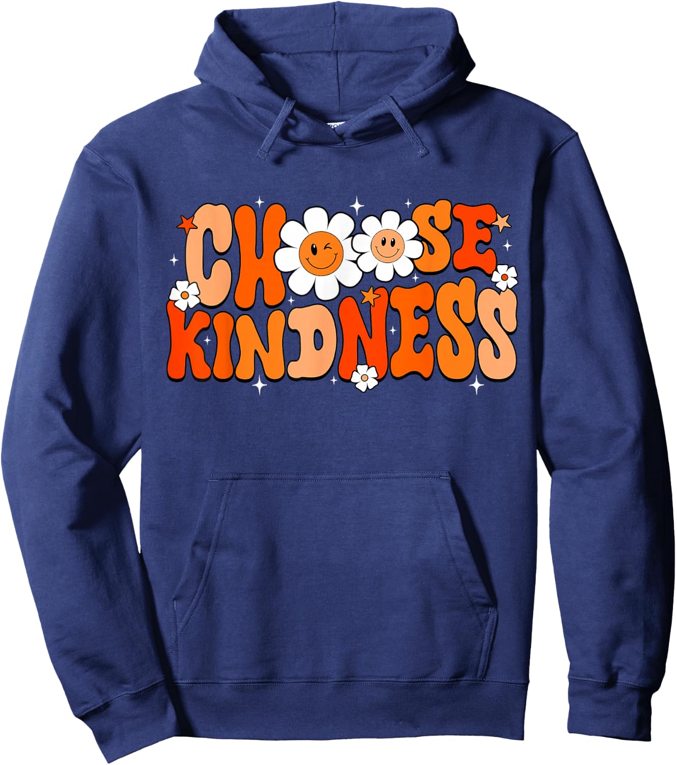 Choose Kindness Shirt Retro Be Kind Inspirational Unity Day Hoodie - Hoodie | Navy