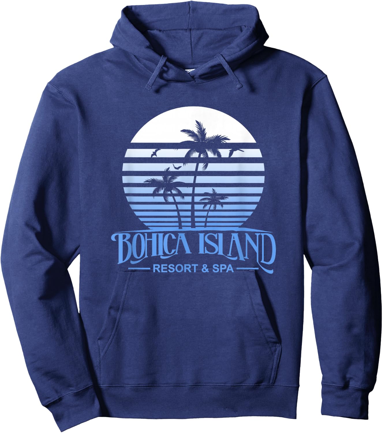 Funny Beach Bohica Island Resort And Spa Military Veteran Men Women Hoodie - Hoodie | Navy