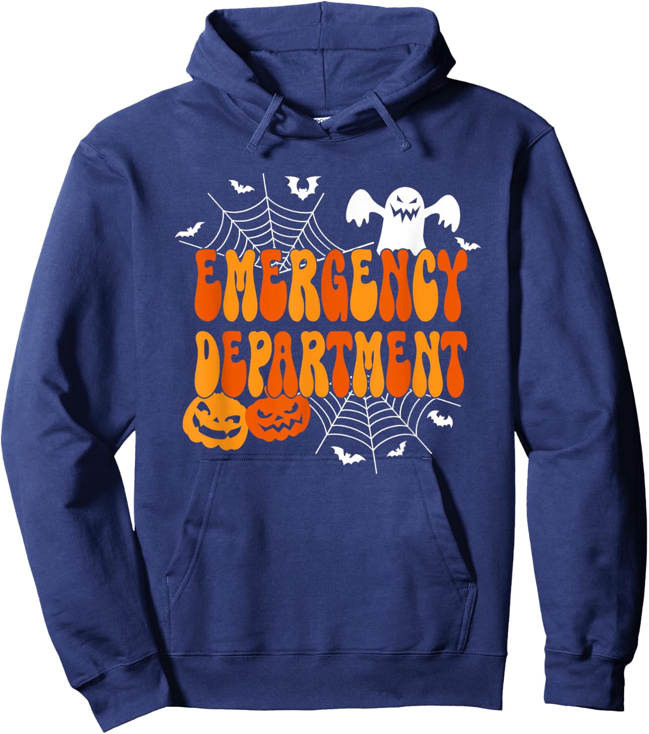 Funny Halloween Emergency Department Emergency Room Nurse Hoodie - Hoodie | Navy