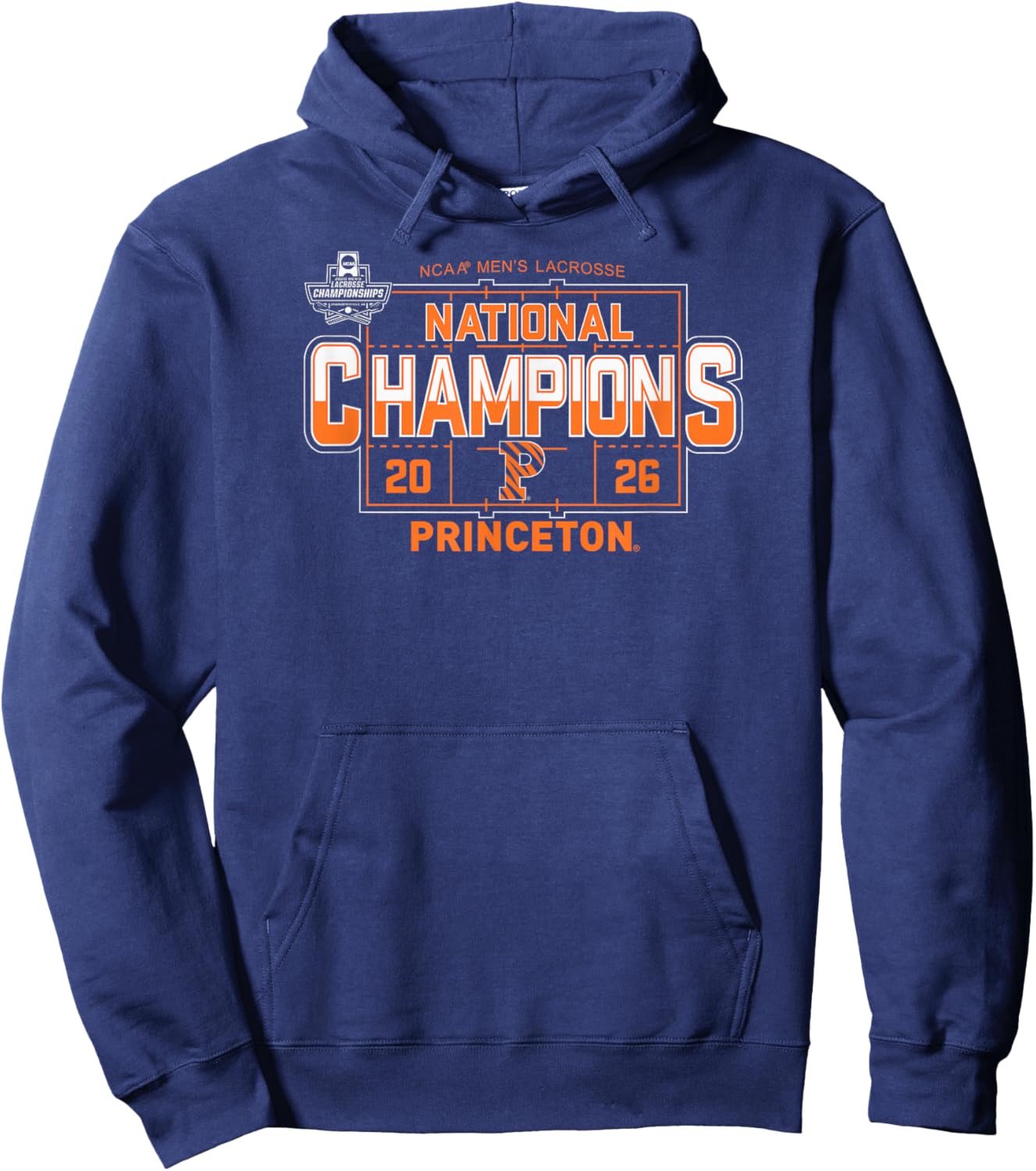 Princeton Tigers National Champs 2026 Men's Lacrosse Hoodie - Hoodie | Navy