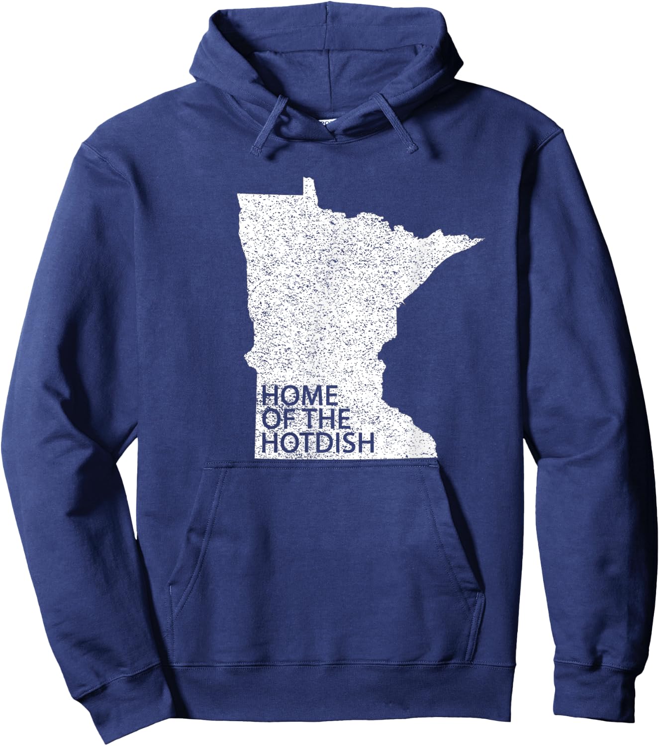 Distressed Funny Minnesota | Minnesota Hotdish T Hoodie - Hoodie | Navy