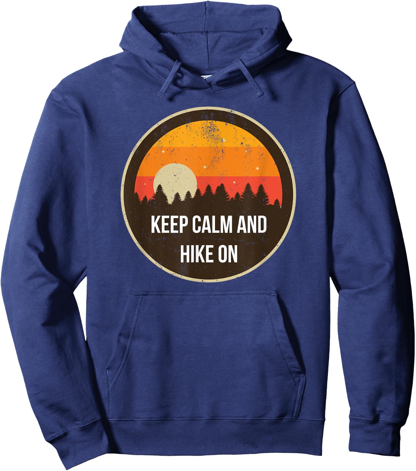 Keep calm and hike on design Hoodie - Hoodie | Navy
