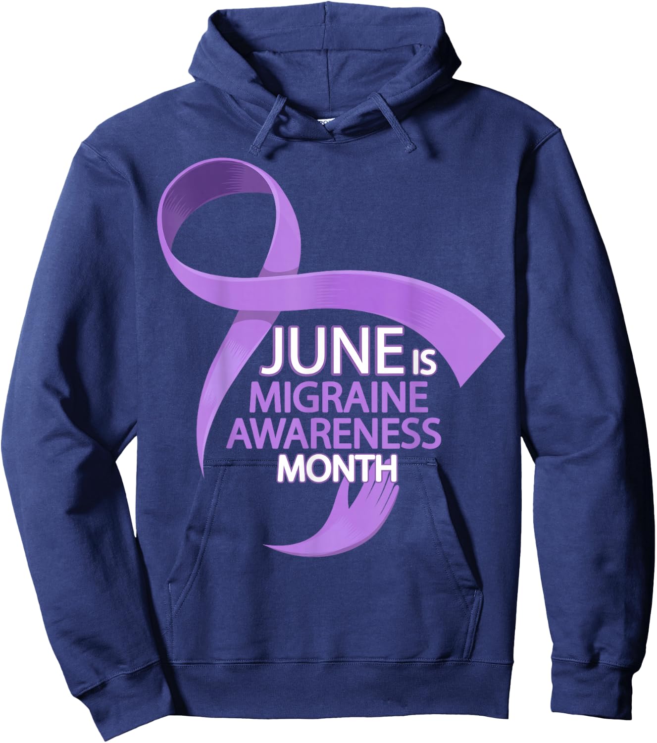 June Is Migraine Awareness Month T Shirt - Migraine Hoodie - Hoodie | Navy