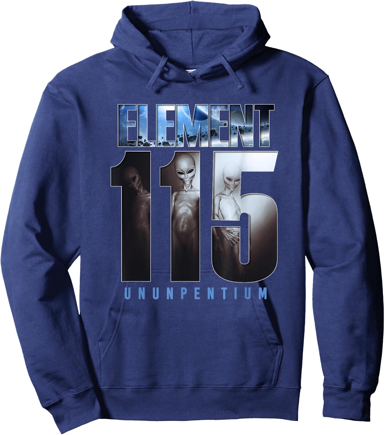 Element 115 - Ununpentium, Alien UFO, Area 51, Flying Saucer Hoodie - Hoodie | Navy