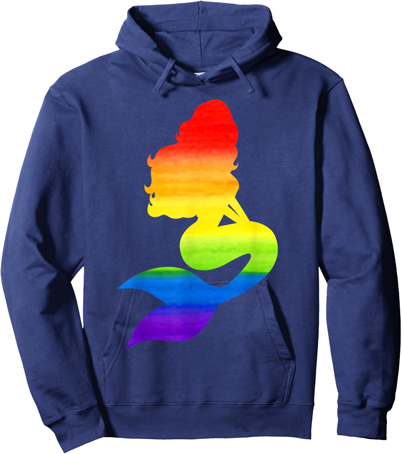 Mermaid Pride Gay Pride Parade Rainbow Mermaid Hoodie - Hoodie | Navy