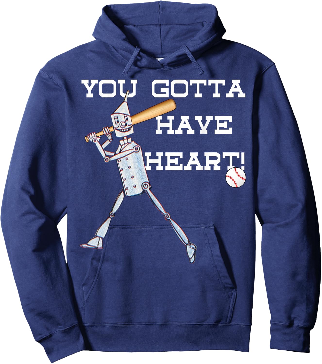 Wizard Of Oz Tin Man Shirt -Gotta Have Heart Baseball Hoodie - Hoodie | Navy