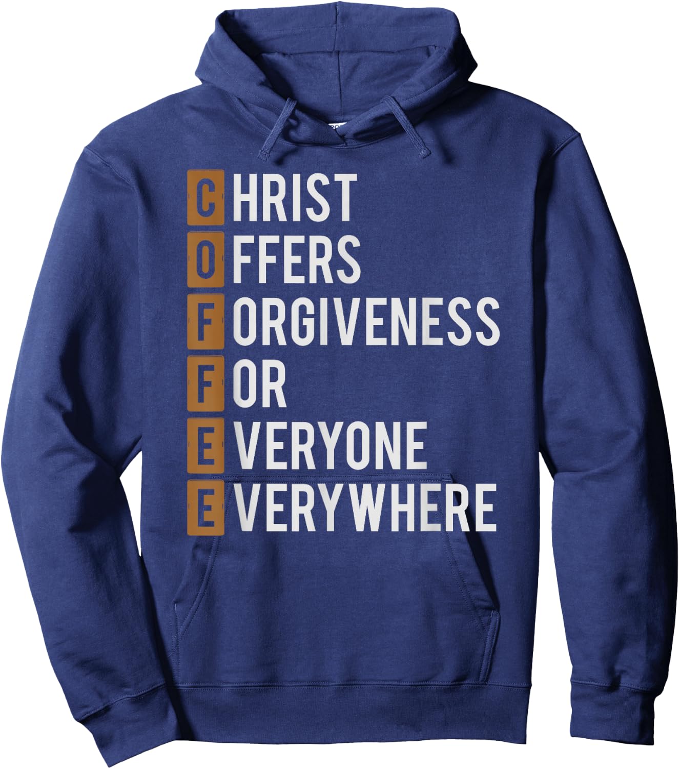 Coffee Christian Shirt Religious Gift Hoodie - Hoodie | Navy