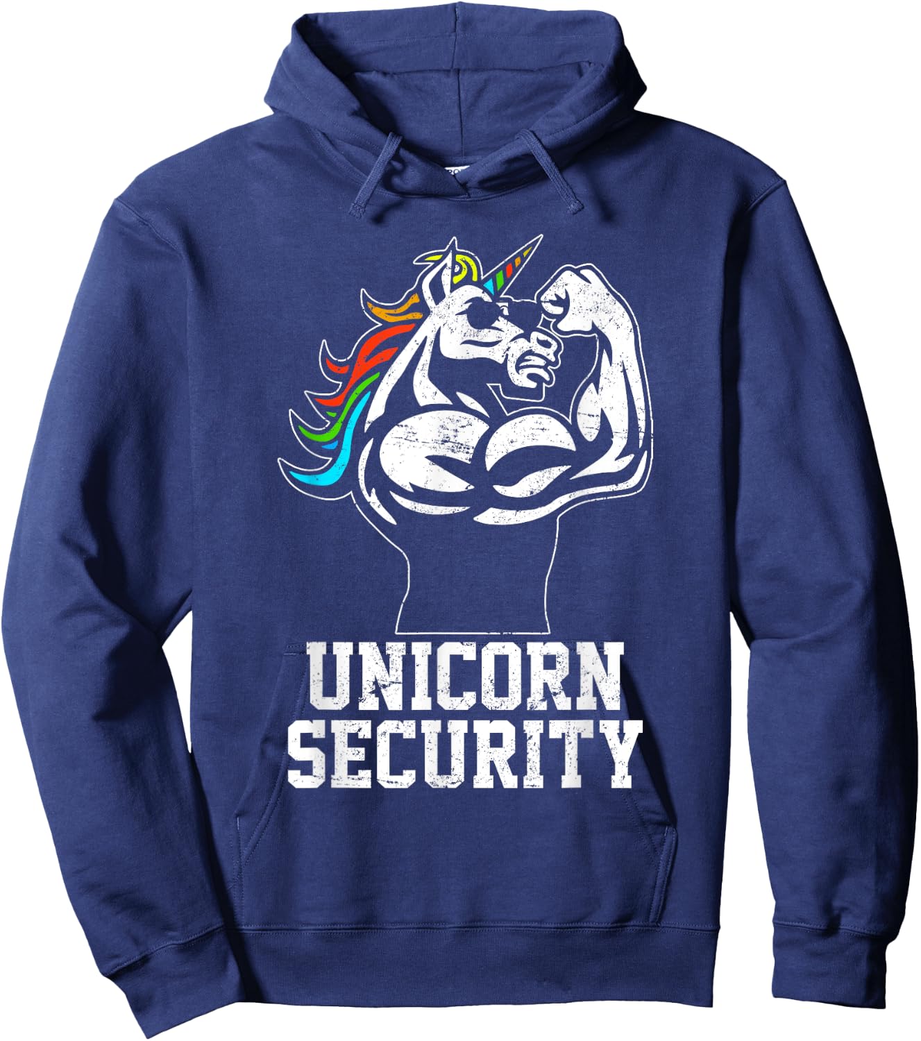 Unicorn Security funny Unicorn Gymer gift dad father day Hoodie - Hoodie | Navy