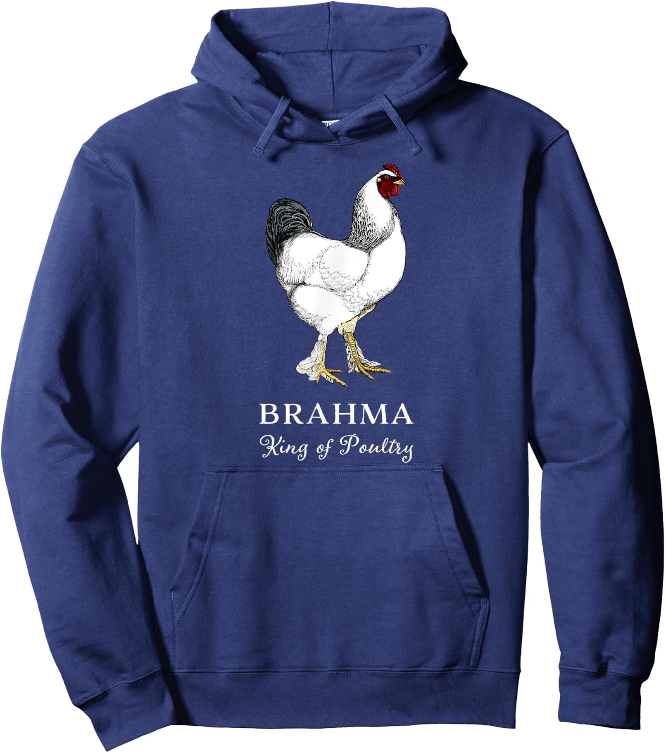 Brahma Rooster King of Poultry Hoodie - Hoodie | Navy
