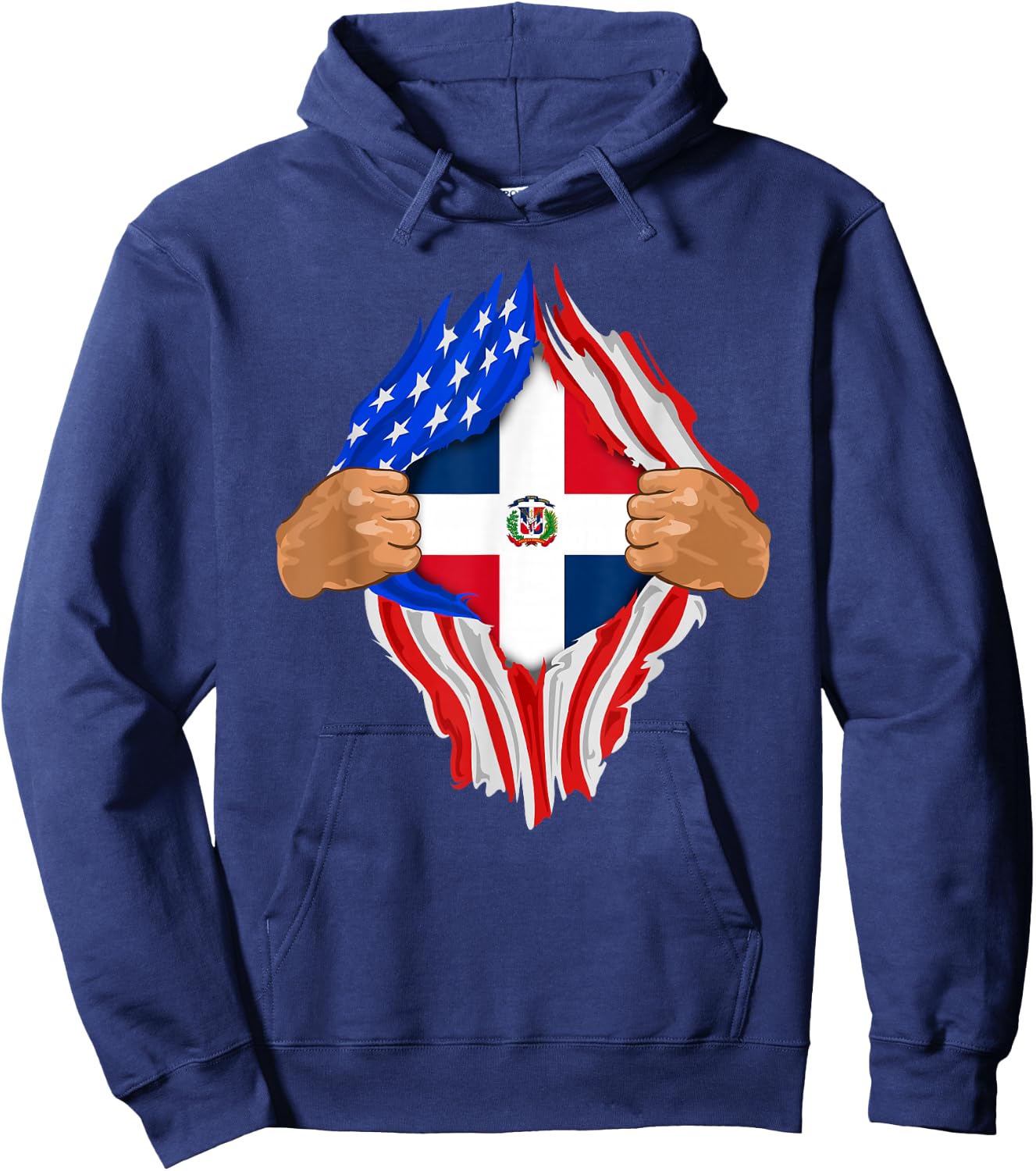 Dominican Blood Inside Me Dominican Republic Flag Gift Hoodie - Hoodie | Navy