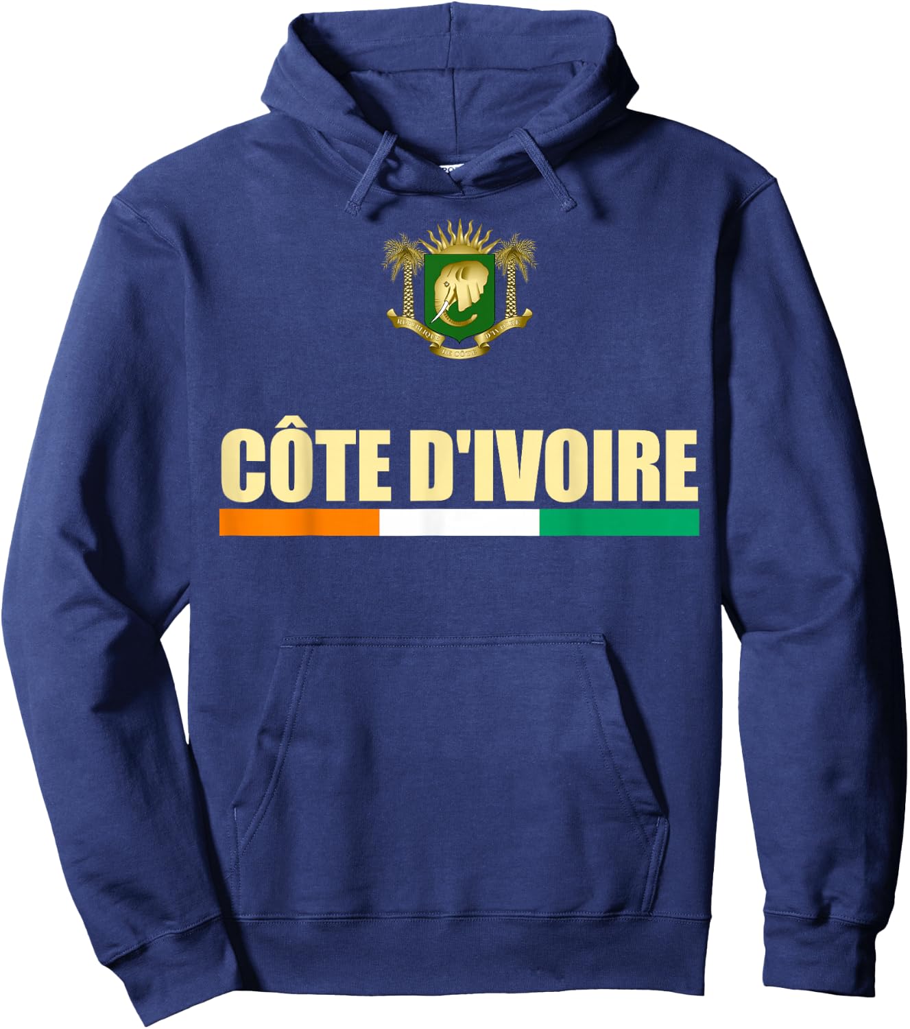Cote d'Ivoire National Flag Ivory Coast Coat Of Arms Gift Hoodie - Hoodie | Navy