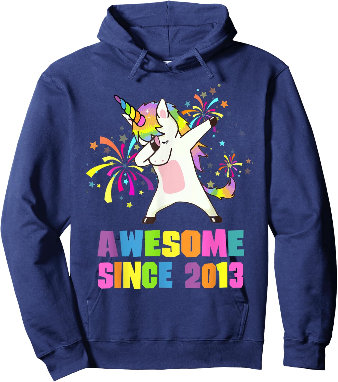 12 Years Old 12th Birthday Awesome Since 2013 Unicorn Hoodie - Hoodie | Navy