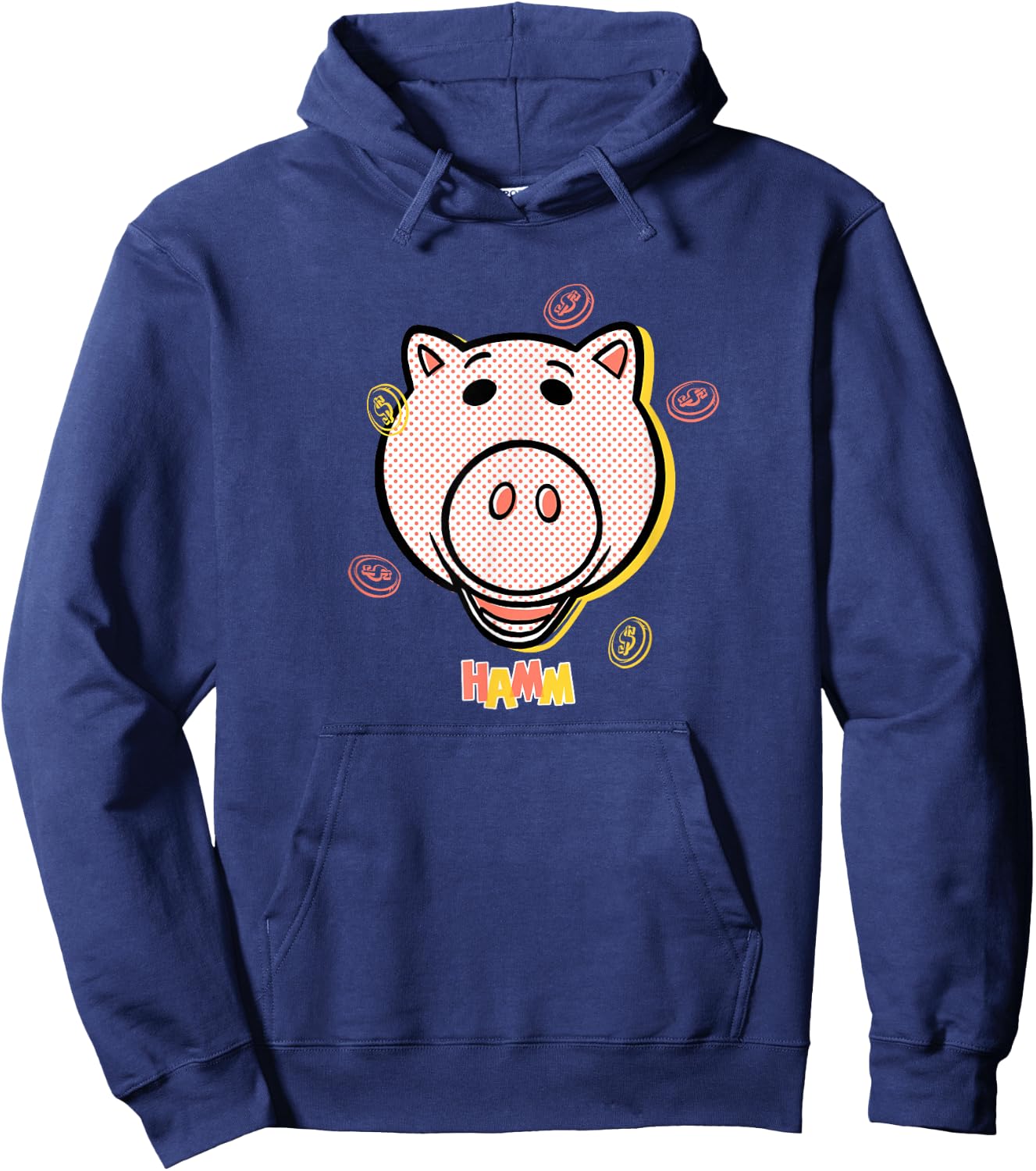 Disney Pixar Toy Story 4 Hamm Coins Halftone Hoodie - Hoodie | Navy