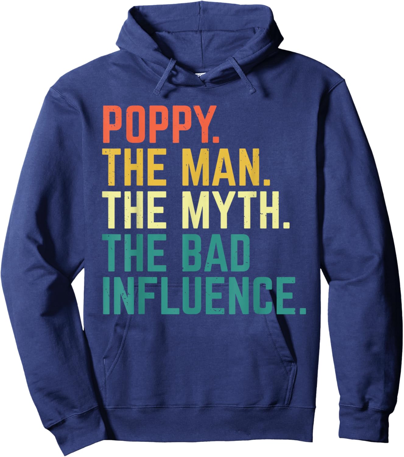 Best Poppy Design for Grandpa Grandfather Grandpa Men Poppy Hoodie - Hoodie | Navy