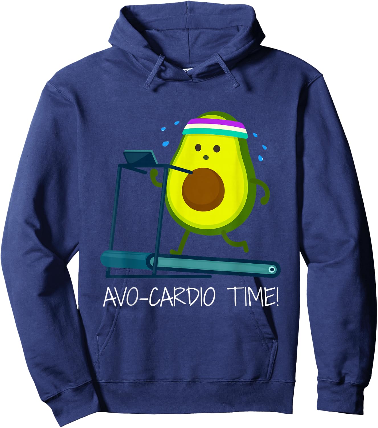 It's AVO-CARDIO Pajamas Time! Fitness Avocado Hoodie - Hoodie | Navy