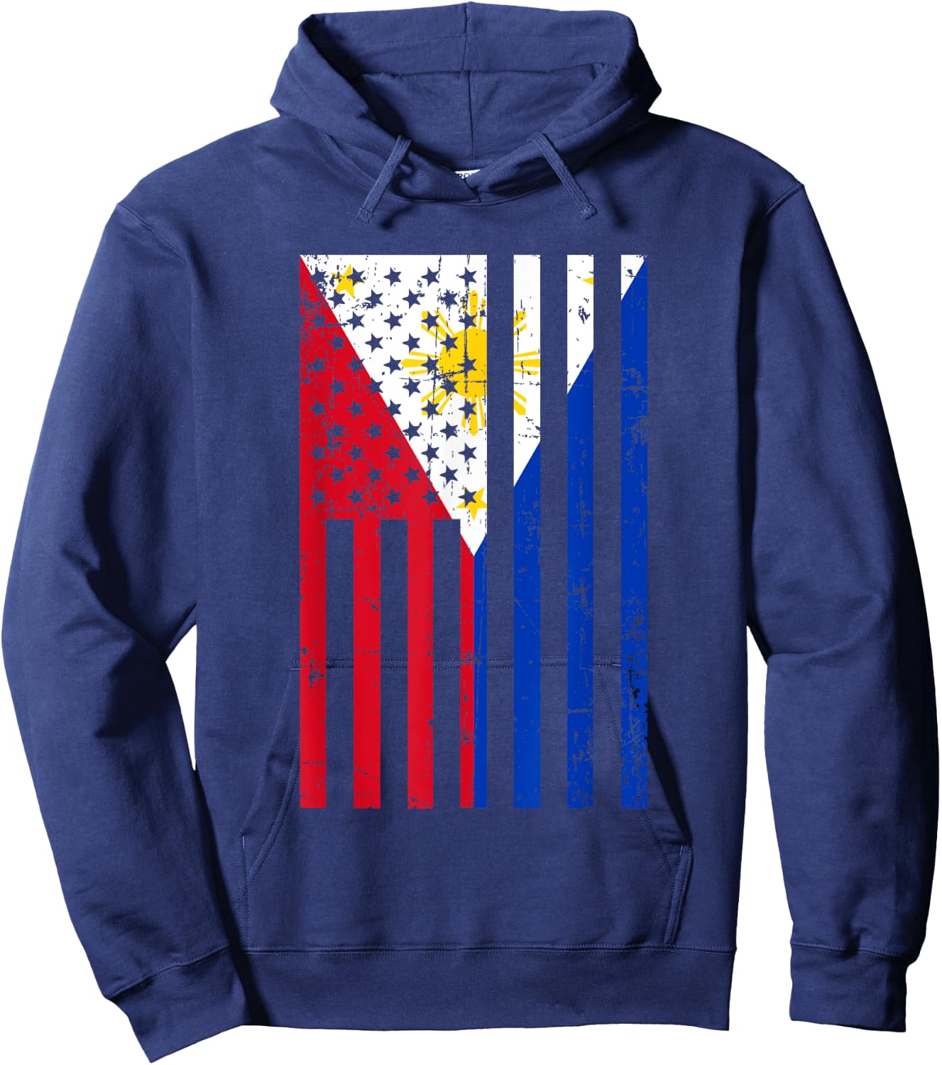 Philippines American Flag for New US Citizen Gift Hoodie - Hoodie | Navy