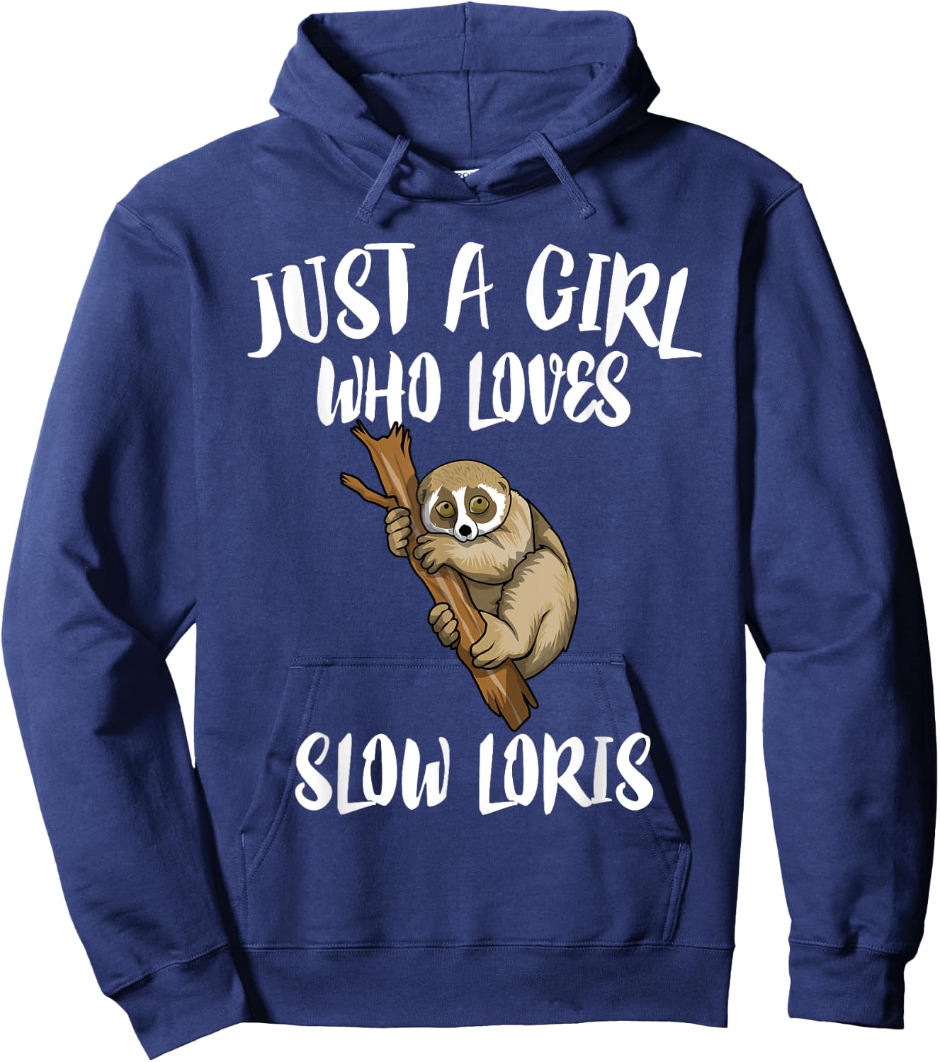 Just A Girl Who Loves Slow Loris Animal Gift Hoodie - Hoodie | Navy