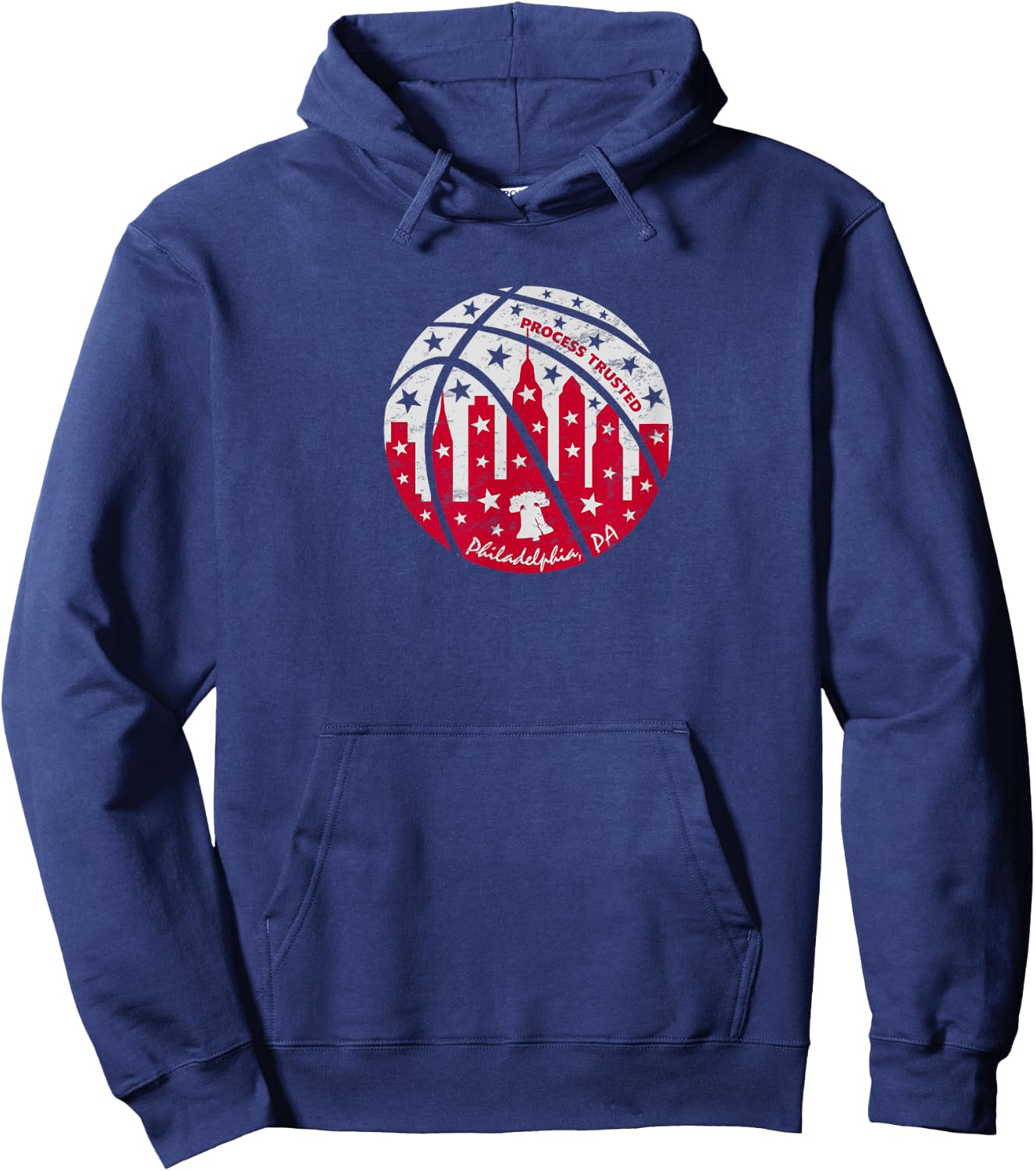 Trust the Process Trusted Philadelphia Basketball Philly Hoodie - Hoodie | Navy