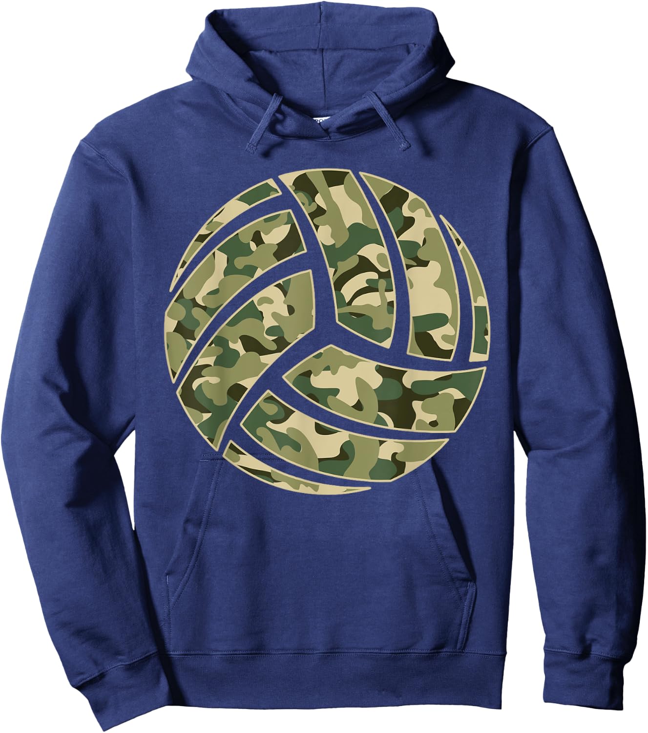 Camouflage Volleyball Lover Player Fan Cute Camo Volleyball Hoodie - Hoodie | Navy