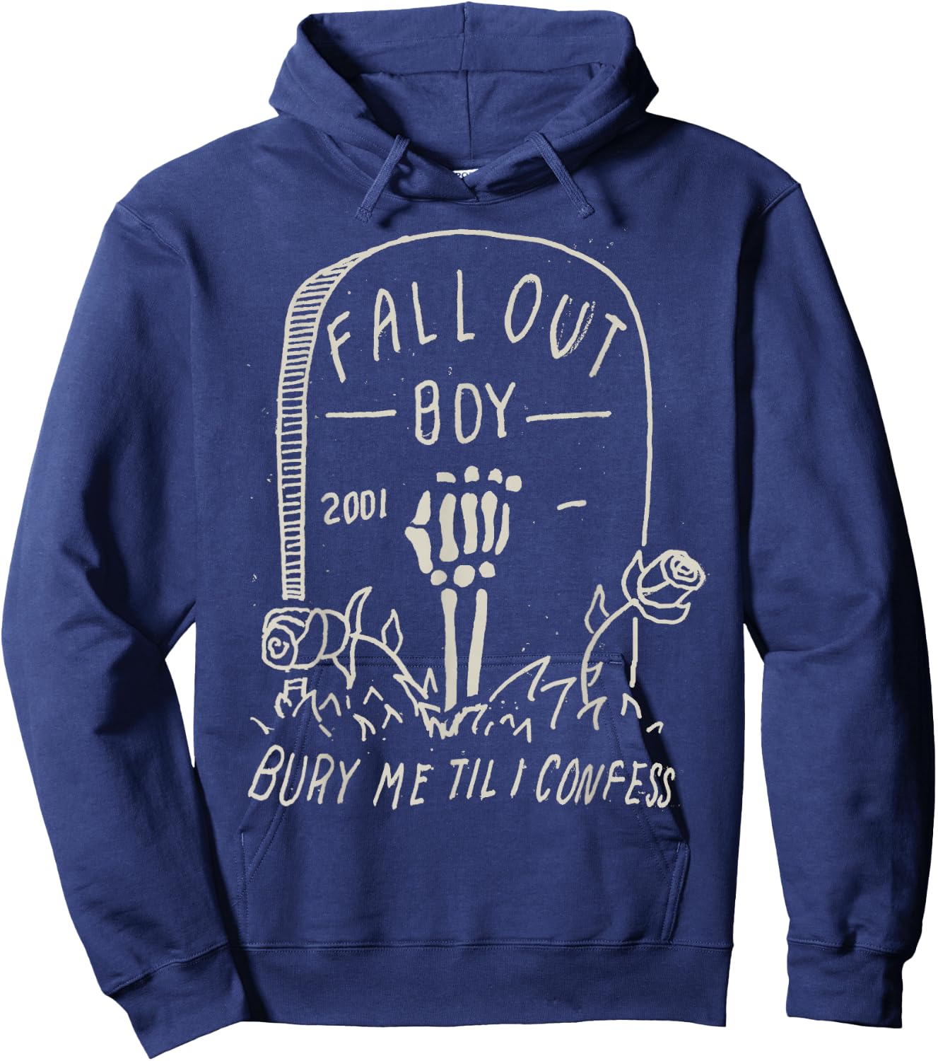 Fall Out Boy - Grave Hoodie - Hoodie | Navy