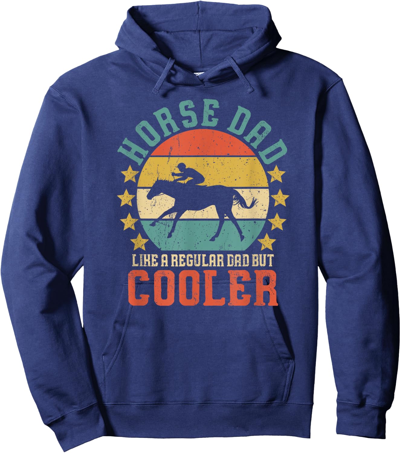 Horse Dad Horseback Riding Father's Day Gift Hoodie - Hoodie | Navy