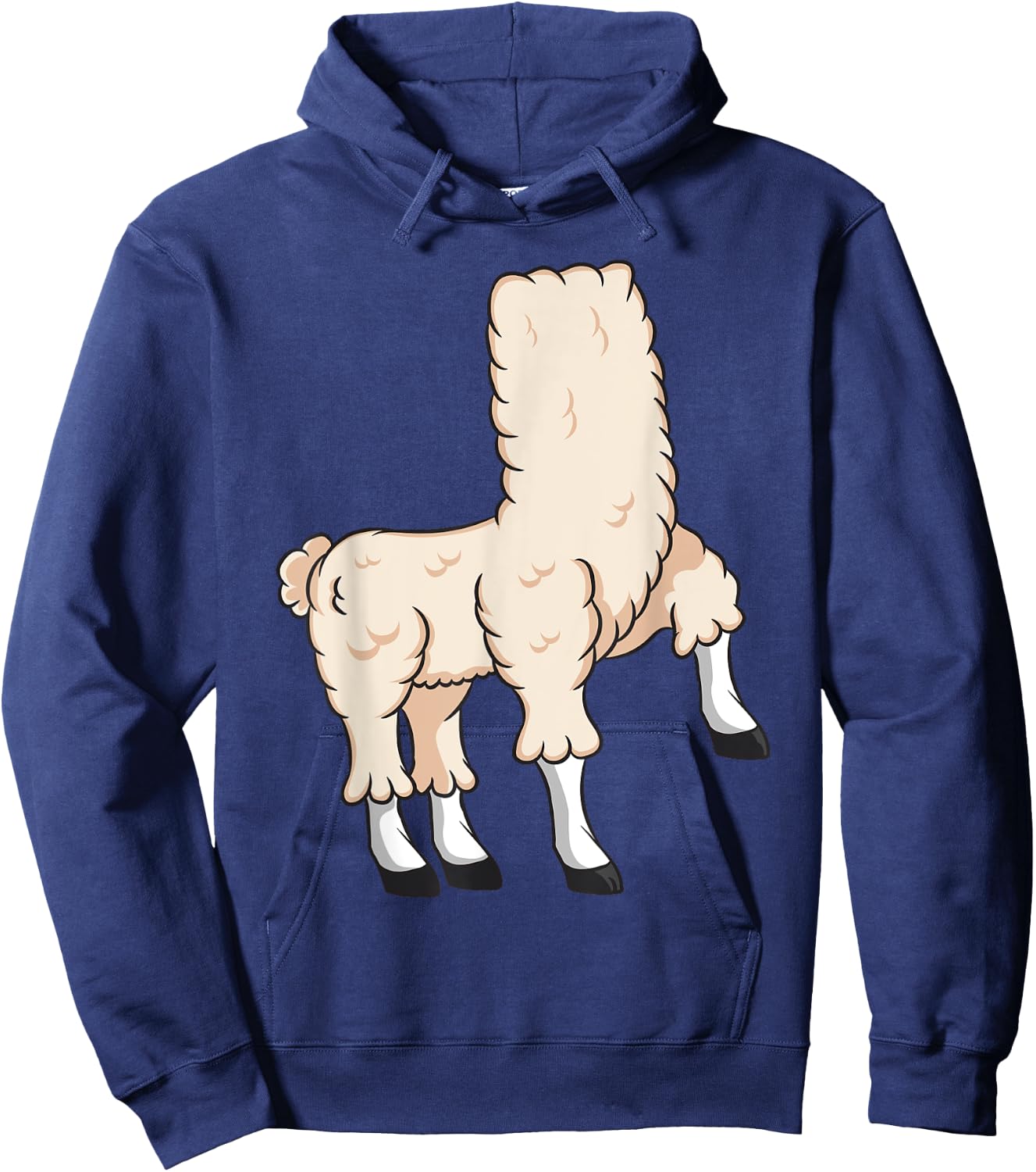Llama Costume Halloween Easy Cosplay Last Minute Outfit Hoodie - Hoodie | Navy