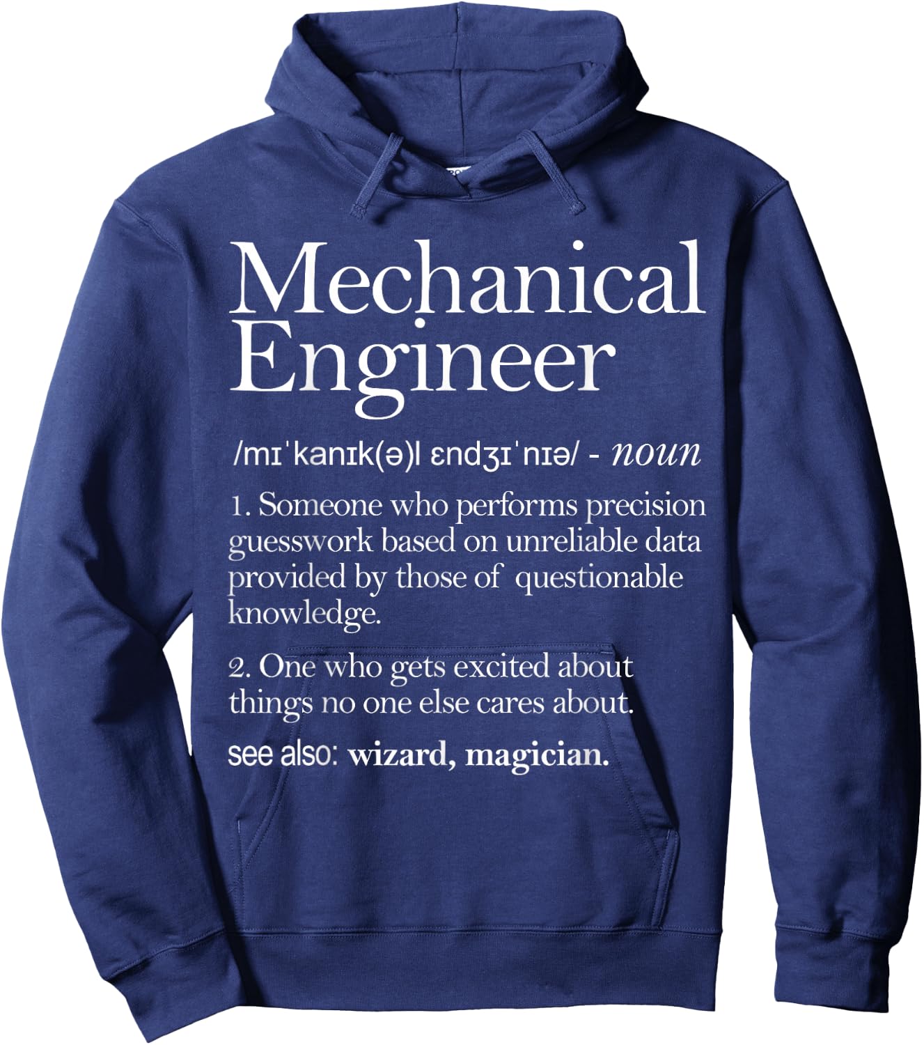 Mechanical Engineer Definition Apparel, Mechanic Engineering Hoodie - Hoodie | Navy