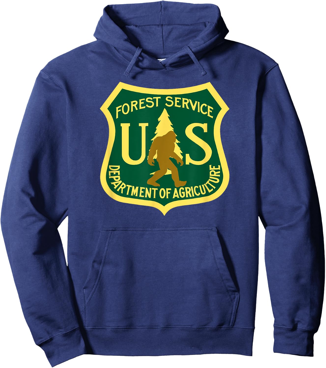 Bigfoot, Sasquatch, Yeti, USFS, Funny Hoodie - Hoodie | Navy