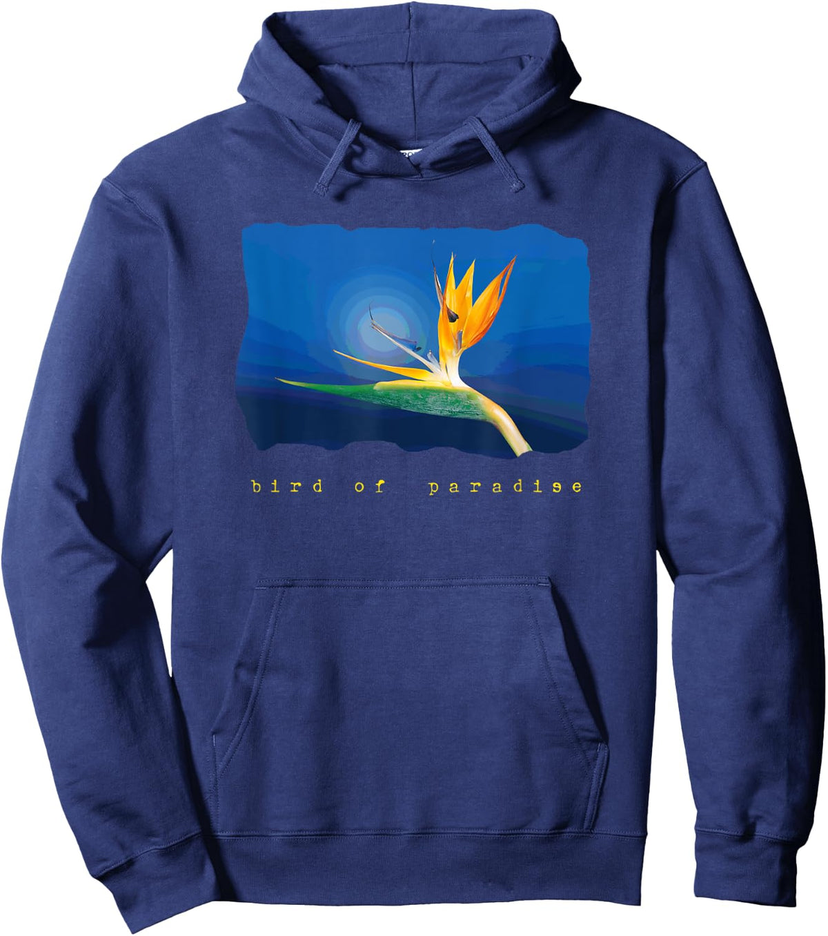 Bird of Paradise Tropical Flower Shirt Hoodie - Hoodie | Navy
