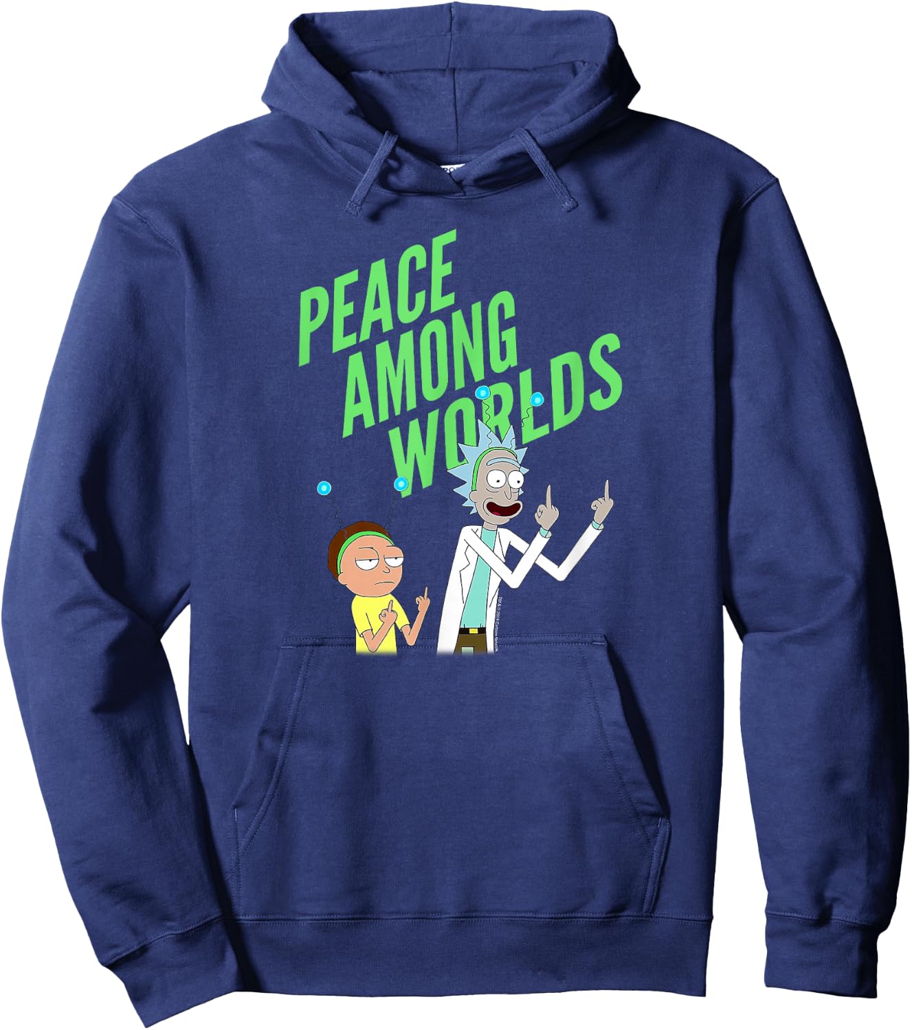 Rick and Morty Peace Among Worlds - Portal Hoodie - Hoodie | Navy