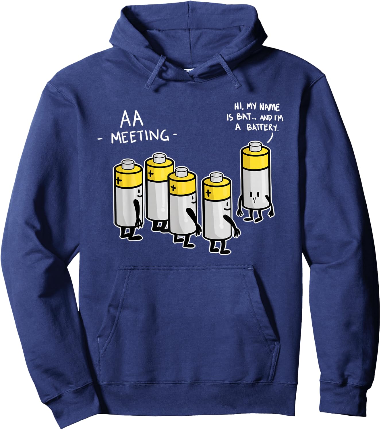 AA Battery Meeting Funny Alcohol Shirt Hoodie - Hoodie | Navy