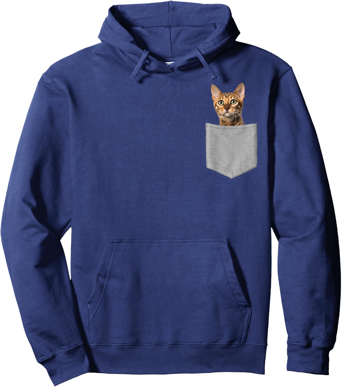 Funny Bengal Cat In Pocket Cute Kitty Lover Gifts Hoodie - Hoodie | Navy