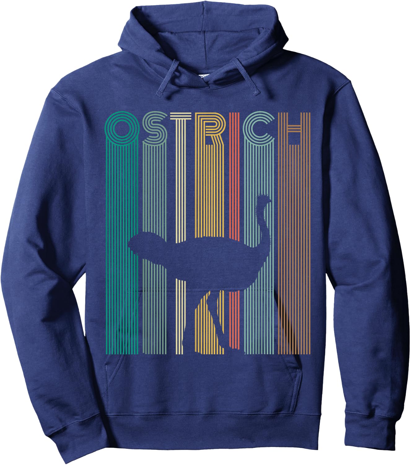 Vintage Ostrich Retro Ostrich Shirt Women Men Kids Hoodie - Hoodie | Navy