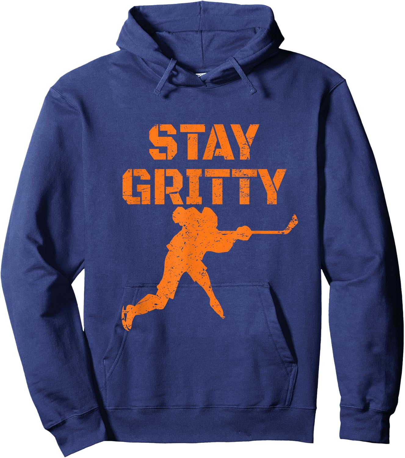 Stay Gritty Funny Ice Hockey Philly Gift Vintage Hoodie - Hoodie | Navy